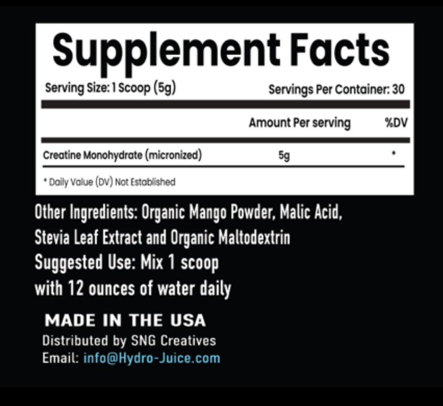 Creatine Pack: Mango Creatine 30 Servings