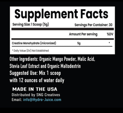 Creatine Pack: Mango Creatine 30 Servings